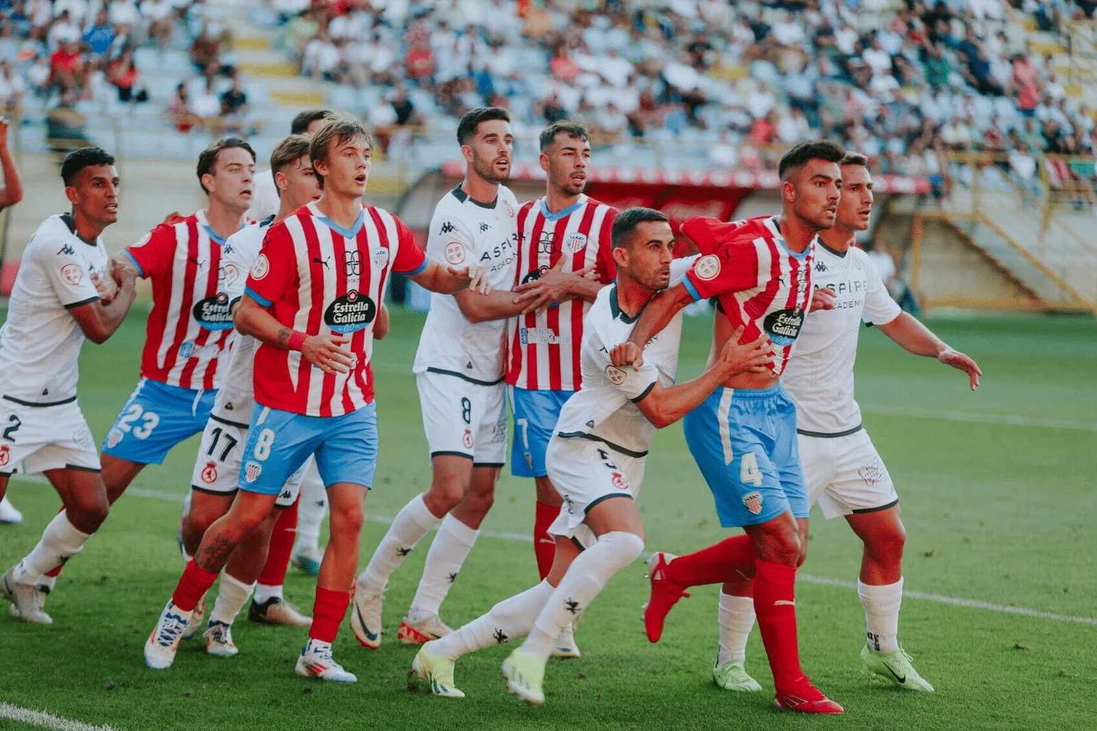 Lolo Escobar durante un partido del CD Lugo